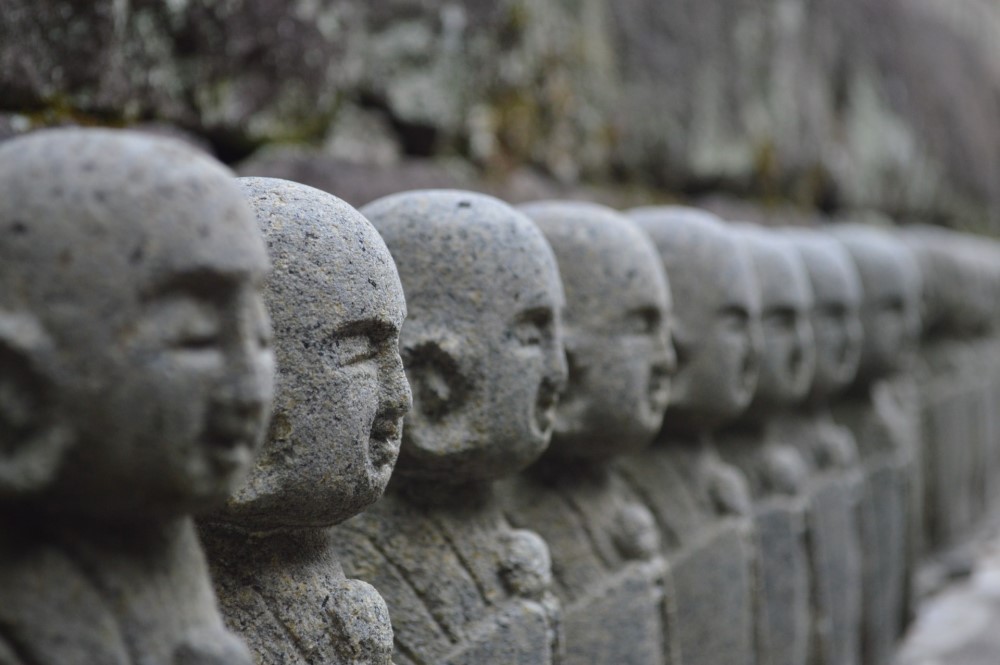 stone statues in Kamakura Japan